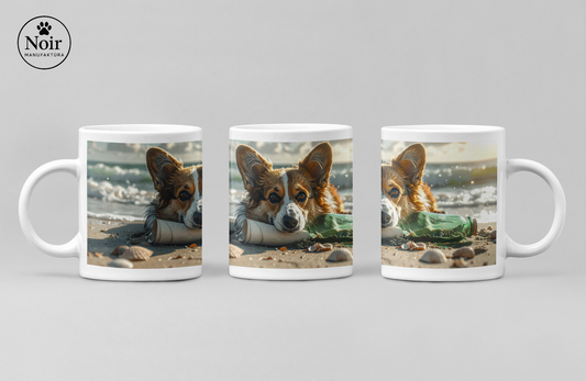 Corgi "üzenet a palackban" prémium bögre – 330 ml