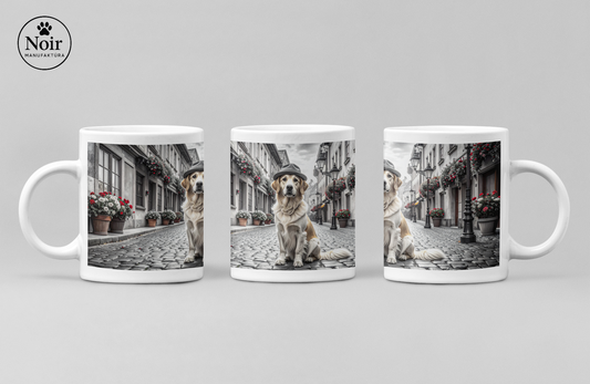 Golden retriever a városban 2. bögre – 330 ml