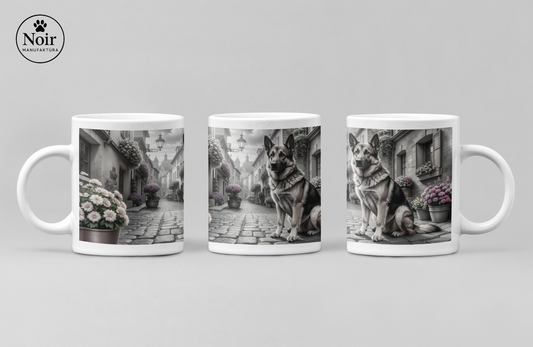 Németjuhász "a városban" prémium bögre – 330 ml