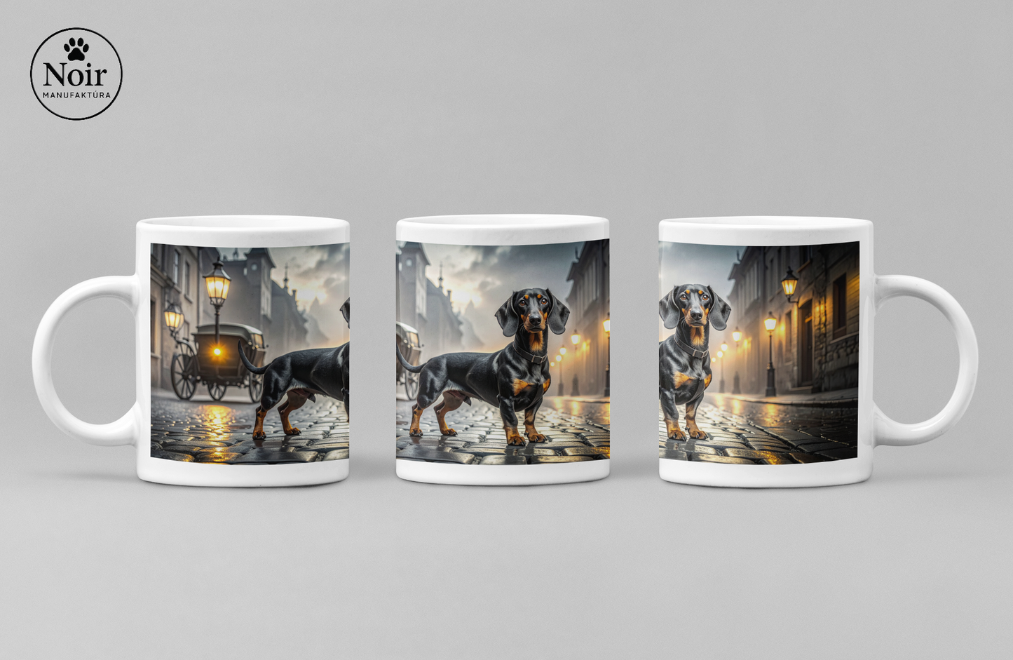 Tacskó "a Noir névadója" prémium bögre – 330 ml