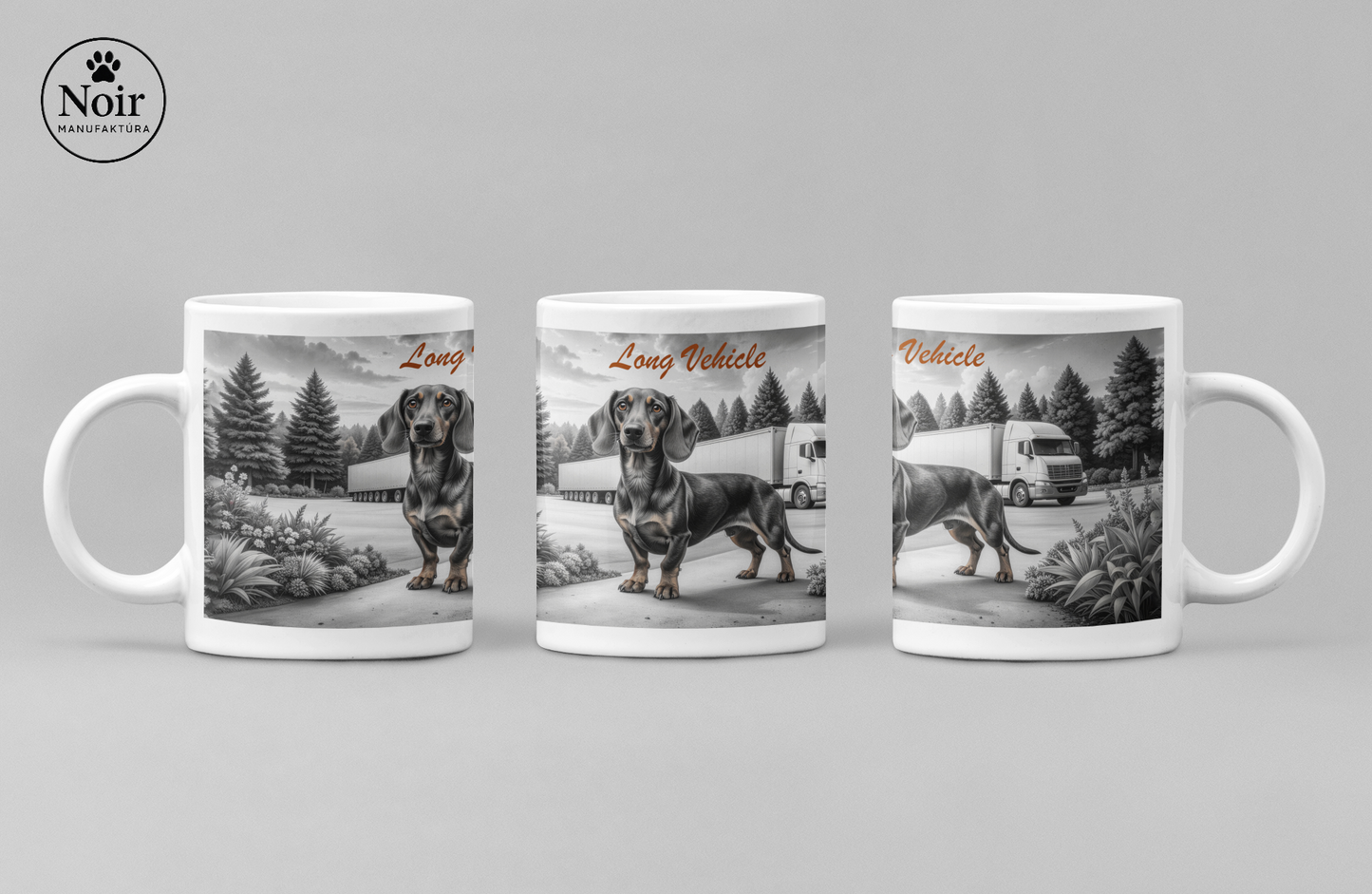 Tacskó "a hosszú jármű" prémium bögre – 330 ml