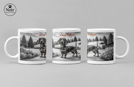 Tacskó "a hosszú jármű" prémium bögre – 330 ml