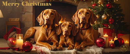 Vizsla "családi karácsonya" prémium bögre – 330 ml