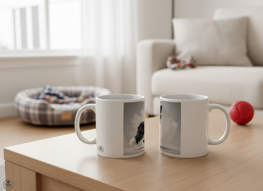 Border Collie absztrakt bögre – 330 ml