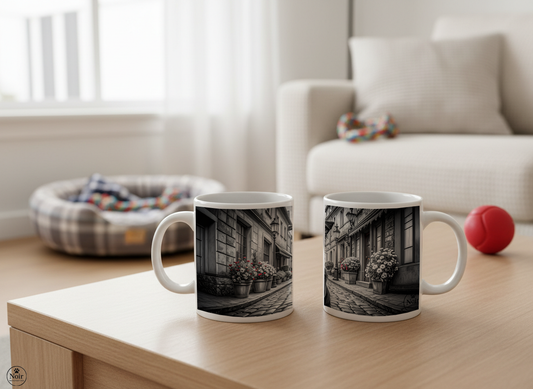 Border collie a városban bögre – 330 ml