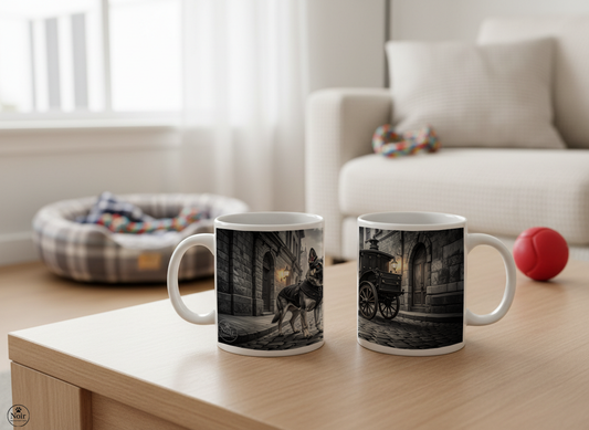 Németjuhász viktoriánus rendőrkutyás bögre – 330 ml