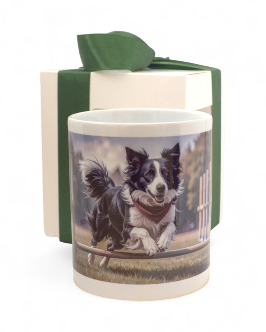Border collie "agility" prémium bögre díszdobozban – 330 ml