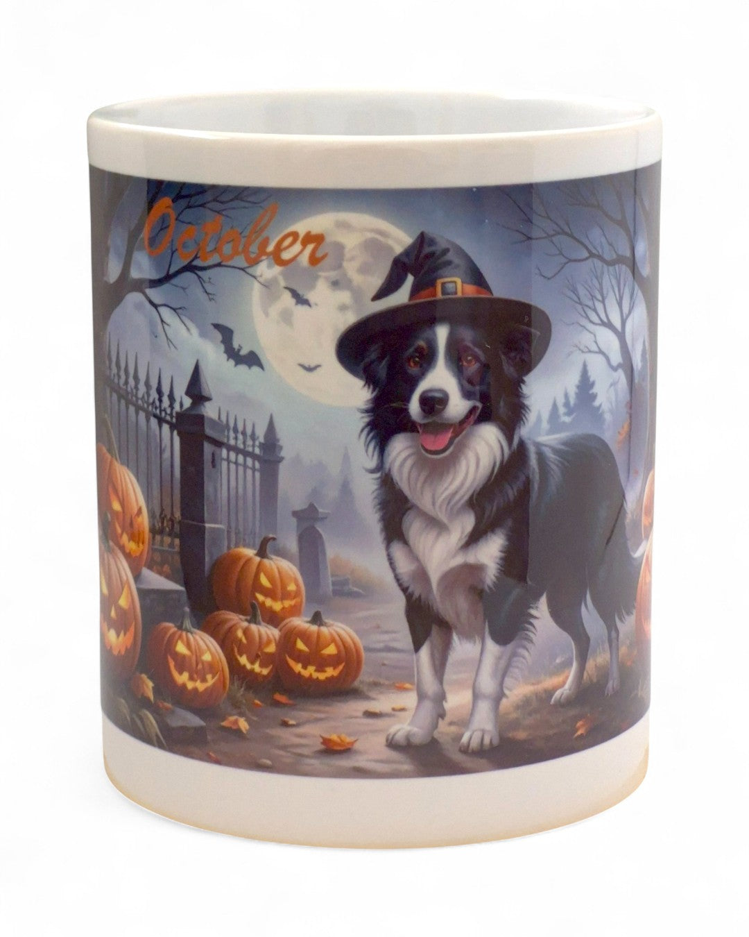 Border collie "limitált halloween" prémium bögre díszdobozban – 330 ml
