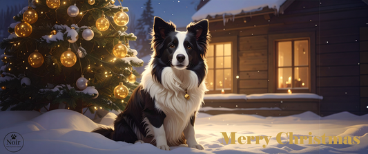 Border Collie " karácsonya" prémium bögre  – 330 ml