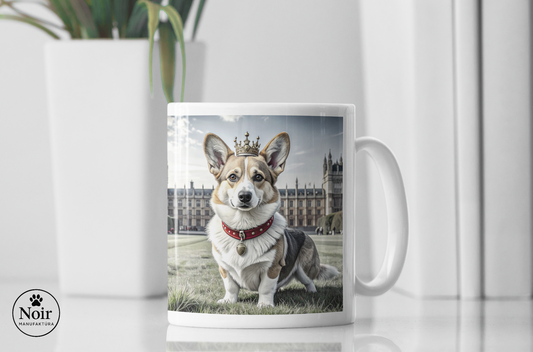 Corgi "Angliában" prémium bögre – 330 ml