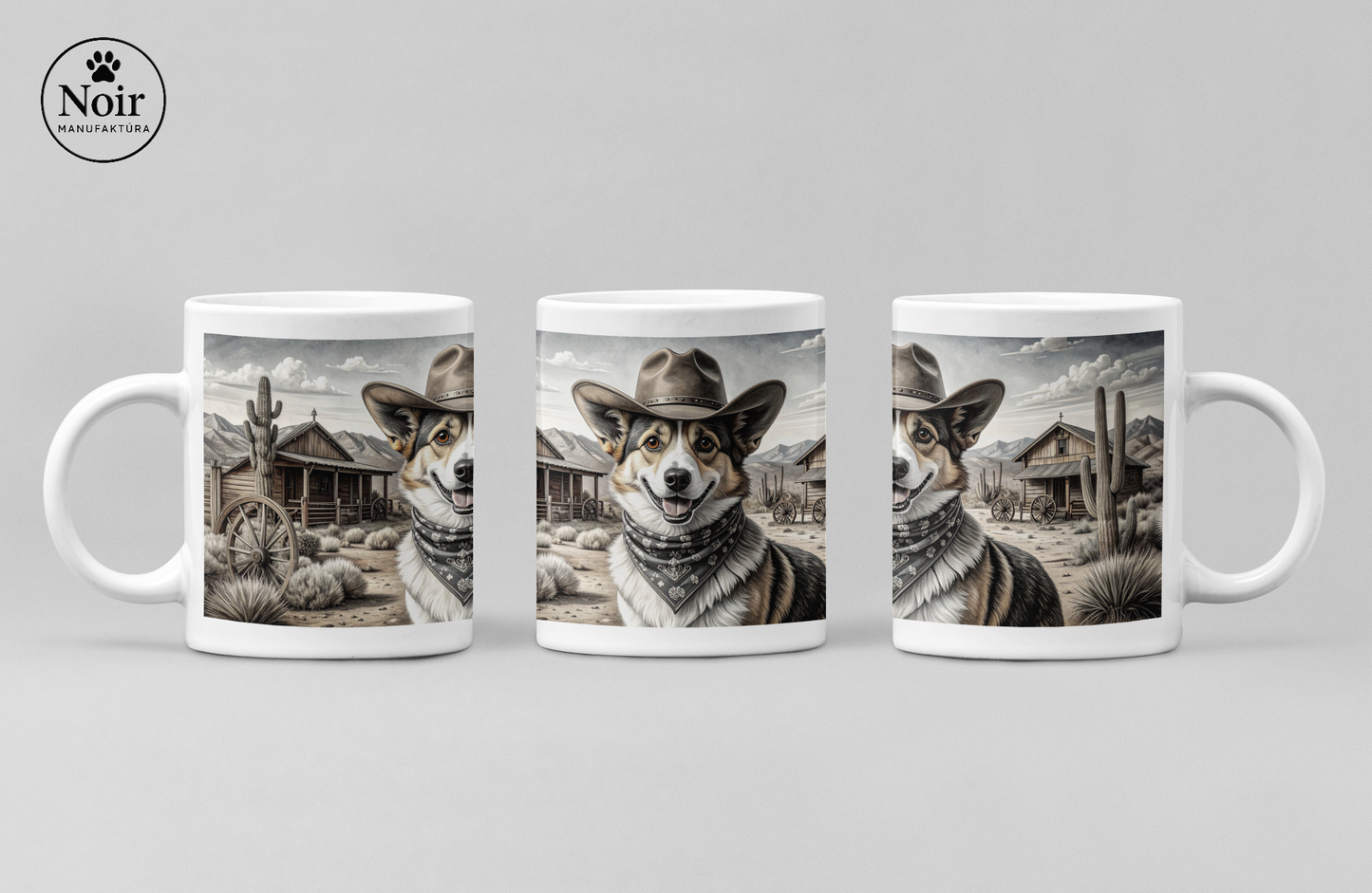 Corgi "western" prémium bögre – 330 ml