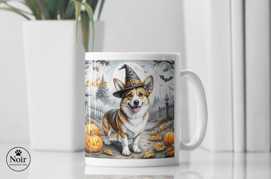 Corgi "limitált halloween" prémium bögre – 330 ml