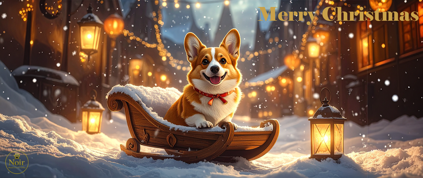 Corgi "karácsonya" prémium bögre  – 330 ml