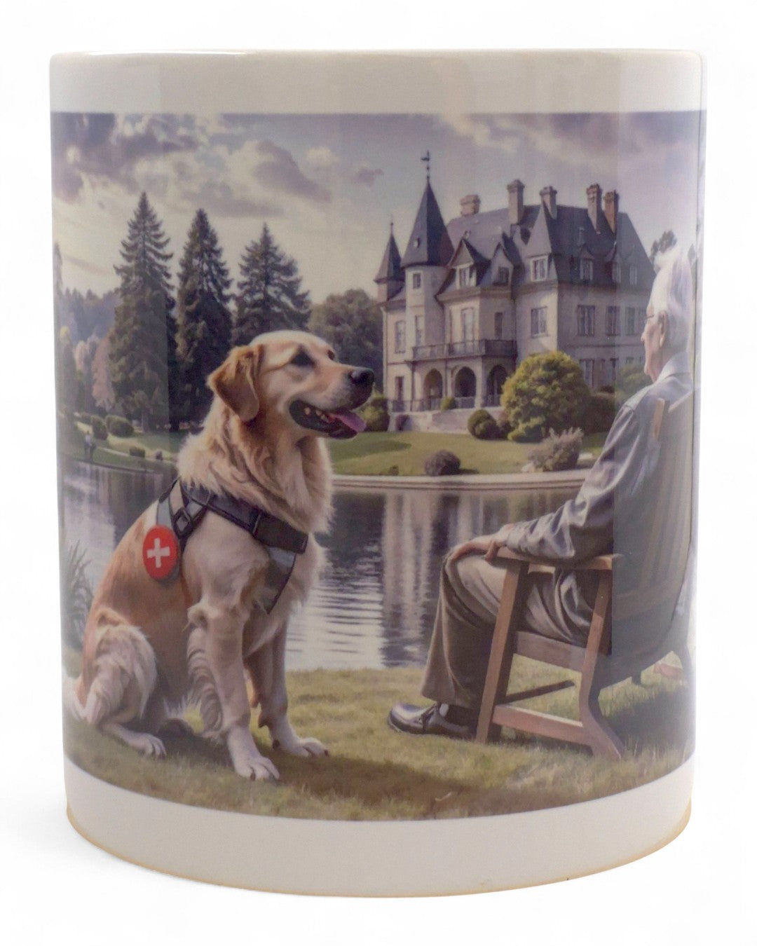 Golden retriever "a segítő" prémium bögre díszdobozban – 330 ml