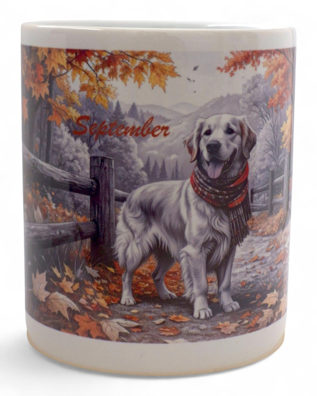 Golden retriever "limitált szeptember" prémium bögre díszdobozban – 330 ml