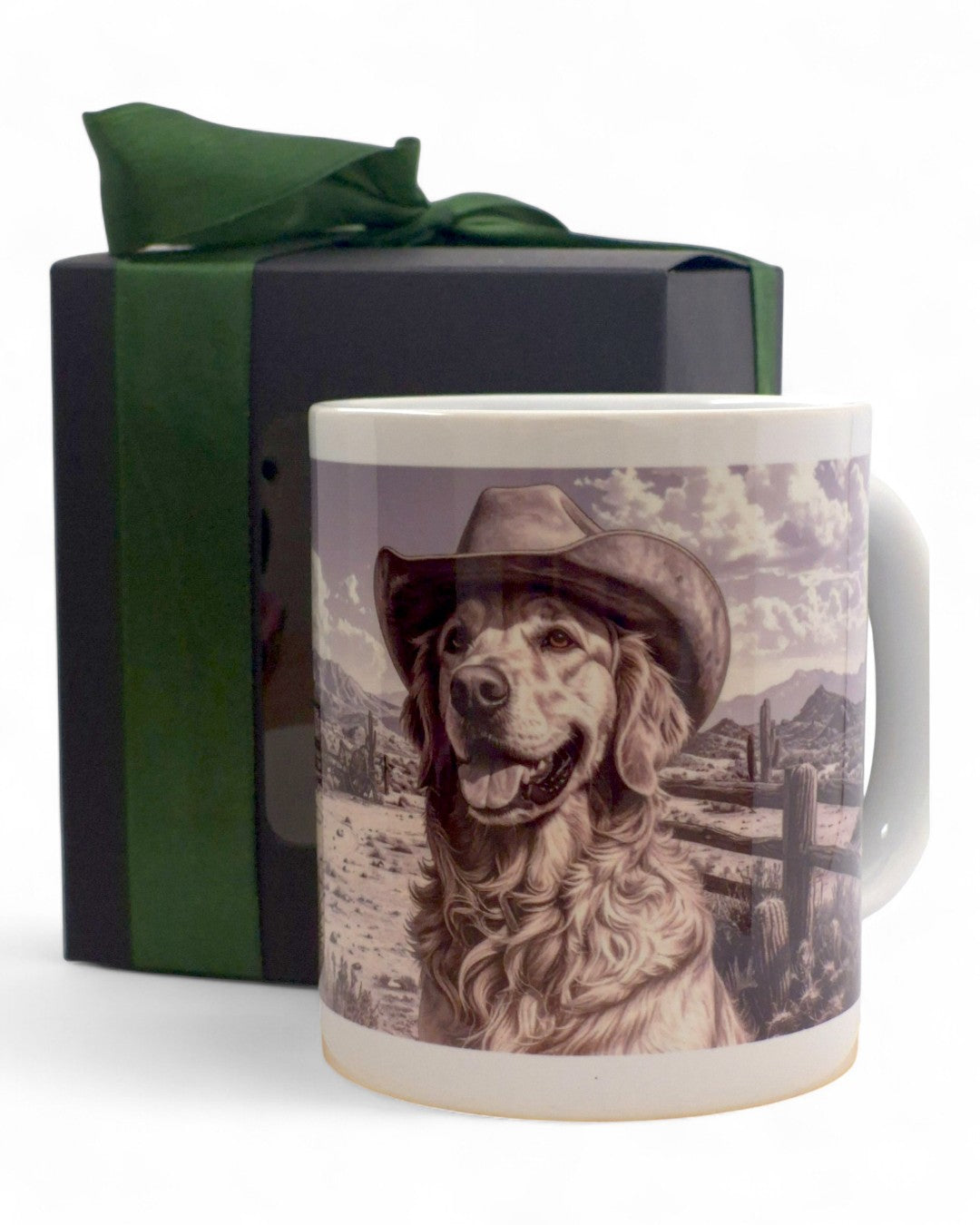 Golden retriever "western" prémium bögre díszdobozban – 330 ml
