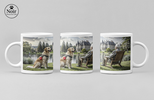 Golden retriever "a segítő" prémium bögre – 330 ml