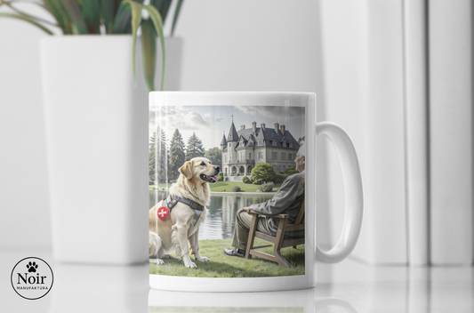 Golden retriever "a segítő" prémium bögre – 330 ml