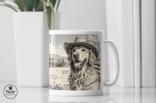 Golden retriever "western" prémium bögre – 330 ml