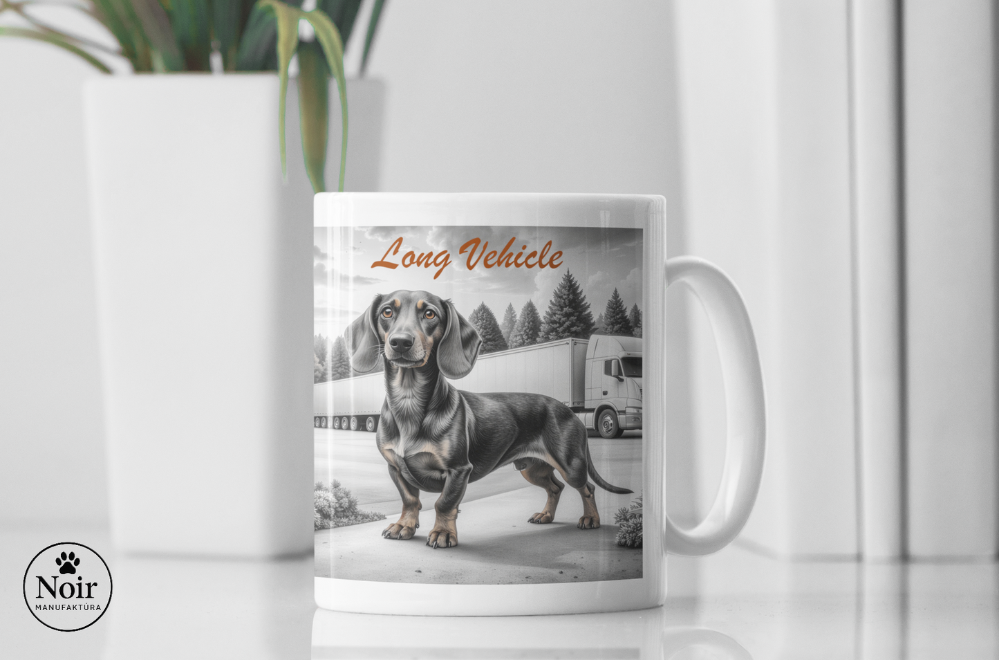 Tacskó "a hosszú jármű" prémium bögre – 330 ml