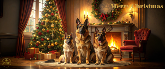 Németjuhász "családi karácsonya" prémium bögre  – 330 ml