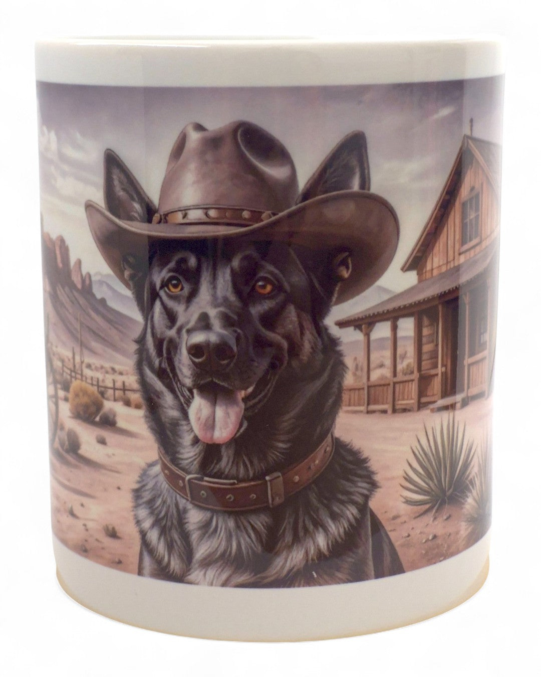 Németjuhász "western 2" prémium bögre díszdobozban – 330 ml