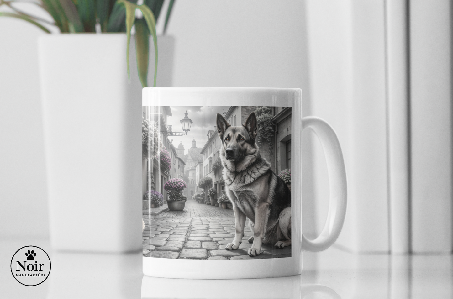 Németjuhász "a városban" prémium bögre – 330 ml