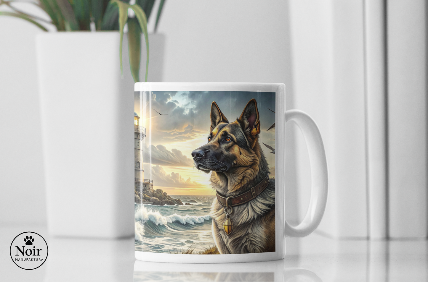 Németjuhász "a torony őre" prémium bögre – 330 ml