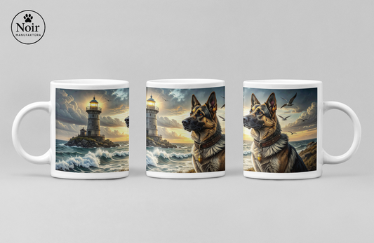 Németjuhász "a torony őre" prémium bögre – 330 ml