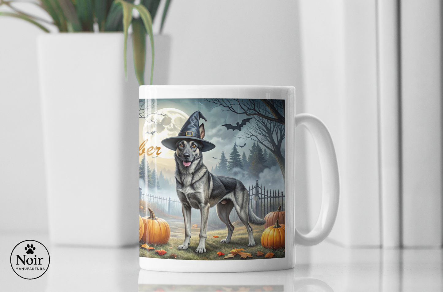 Németjuhász "limitált halloween" prémium bögre – 330 ml