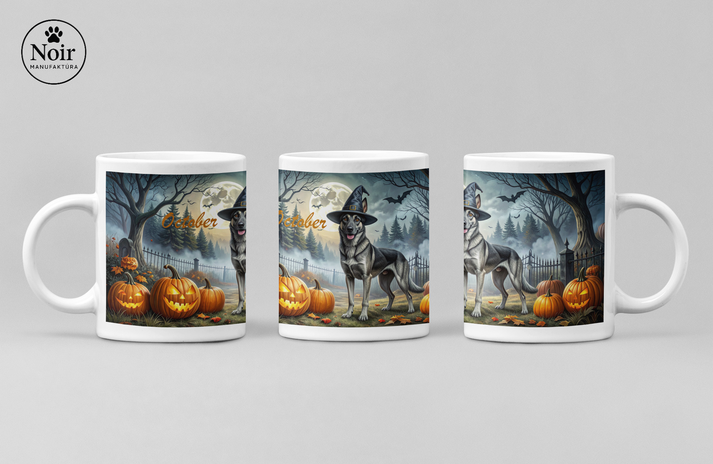 Németjuhász "limitált halloween" prémium bögre – 330 ml