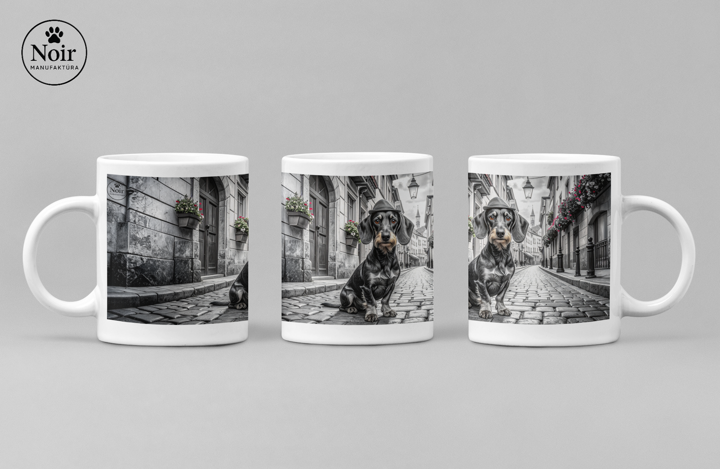 Tacskó "a városban" prémium bögre – 330 ml