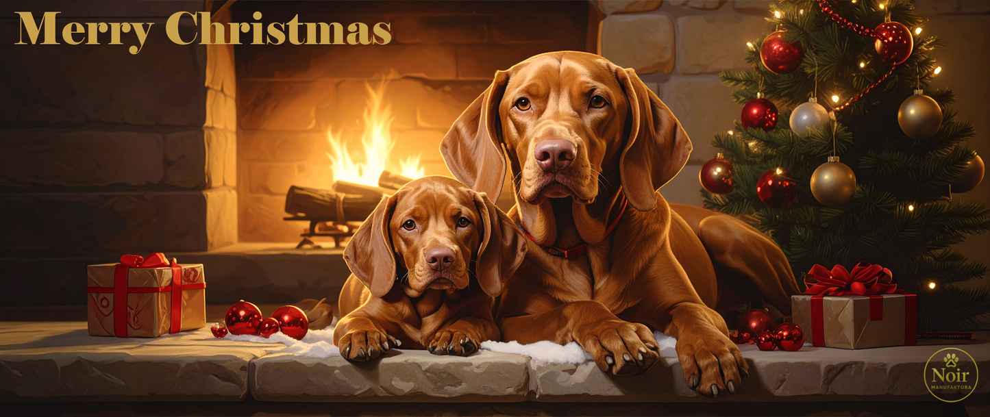 Vizsla "karácsonya" prémium bögre  – 330 ml