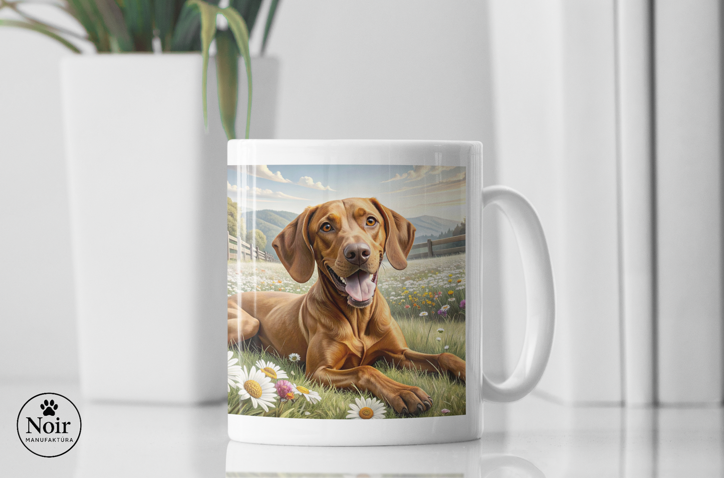 Vizsla " a mezőn" prémium bögre – 330 ml