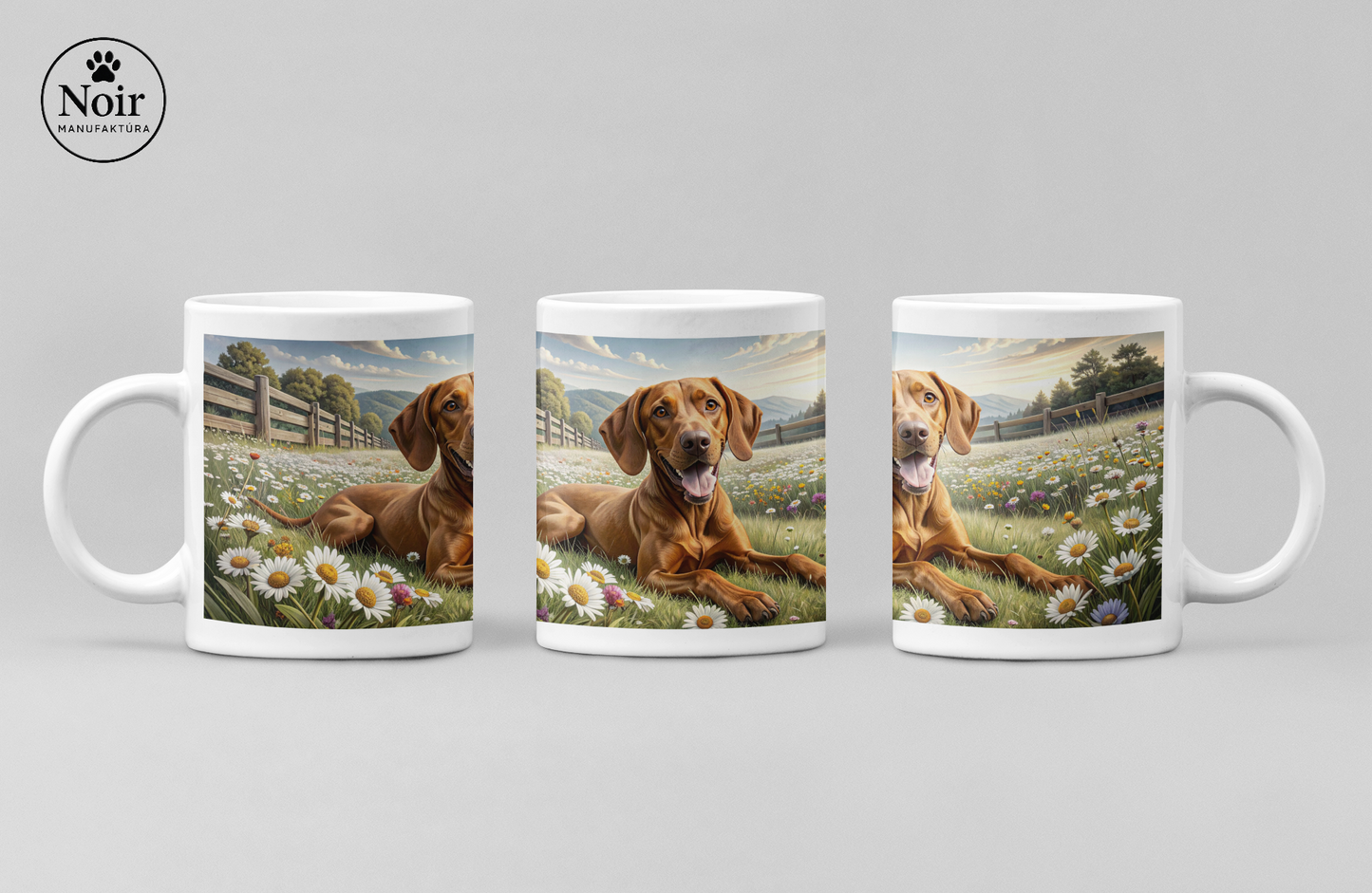 Vizsla " a mezőn" prémium bögre – 330 ml