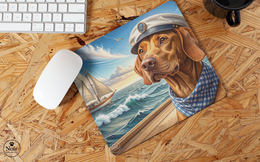 Vizsla prémium minőségű, kutyás egérpad – a Noir Manufaktúra egyedi illusztrációival.