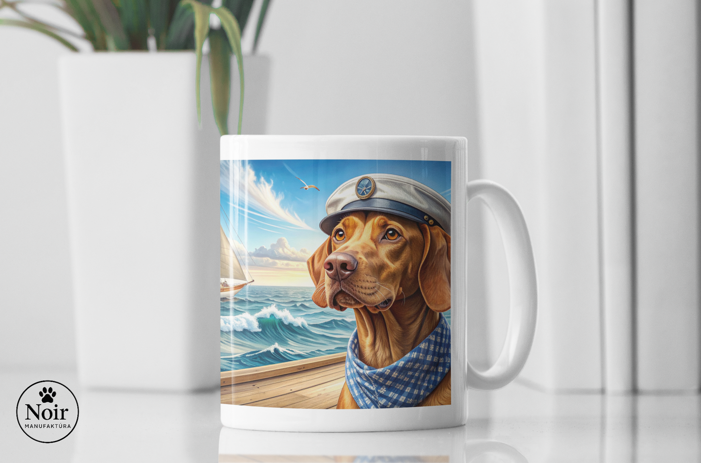 Vizsla "a tengeren" prémium bögre – 330 ml - Újdonság!!