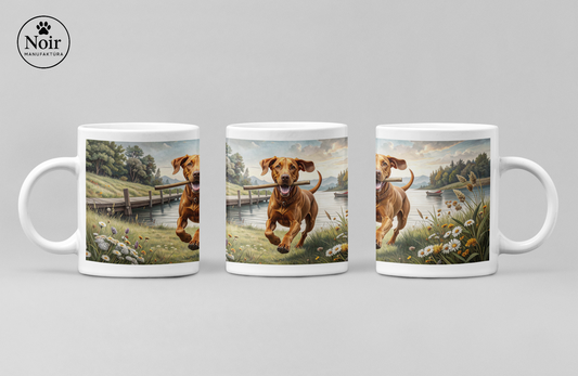 Vizsla " a játékos" prémium bögre – 330 ml