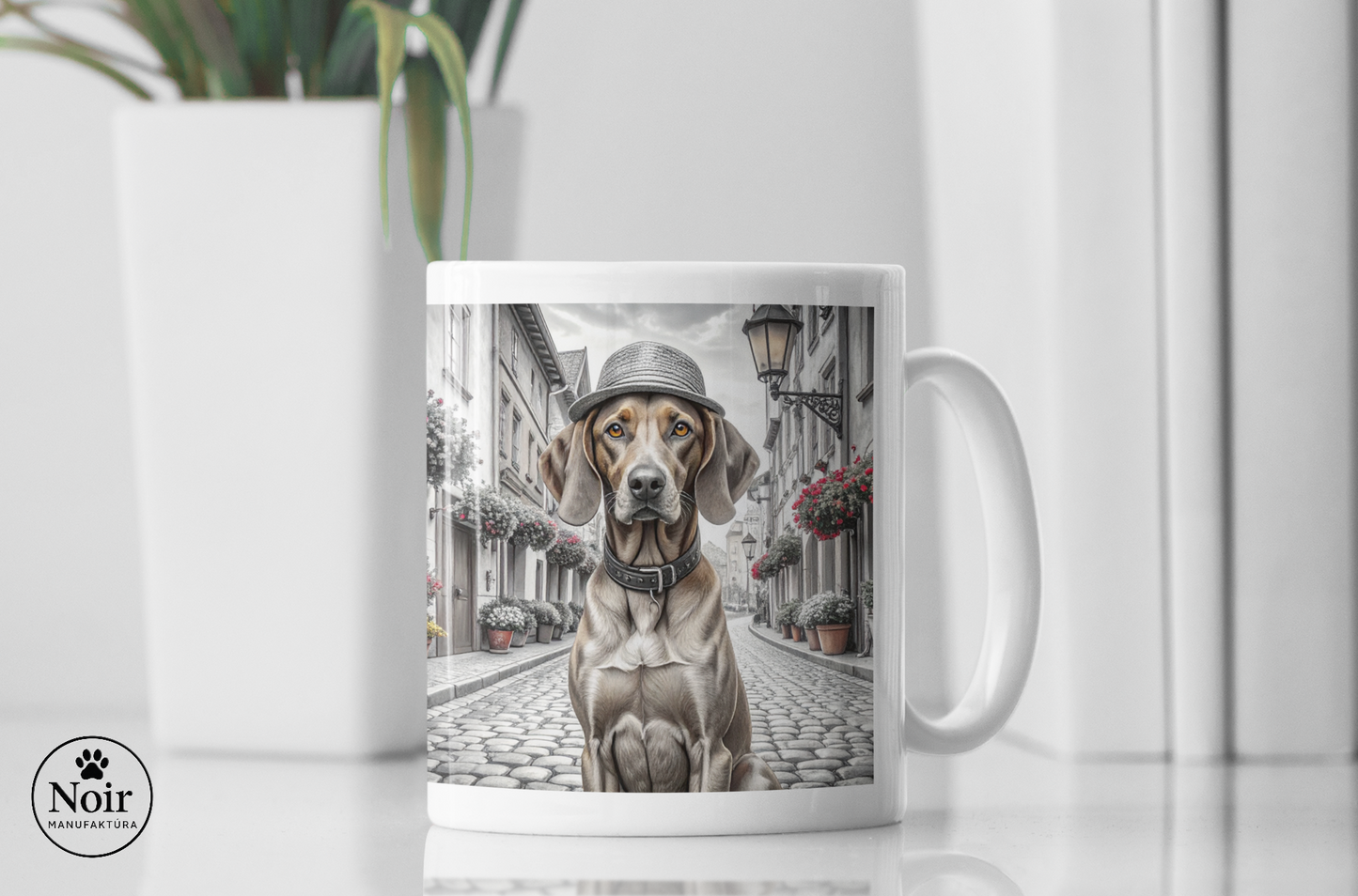 Vizsla "a városban" prémium bögre – 330 ml