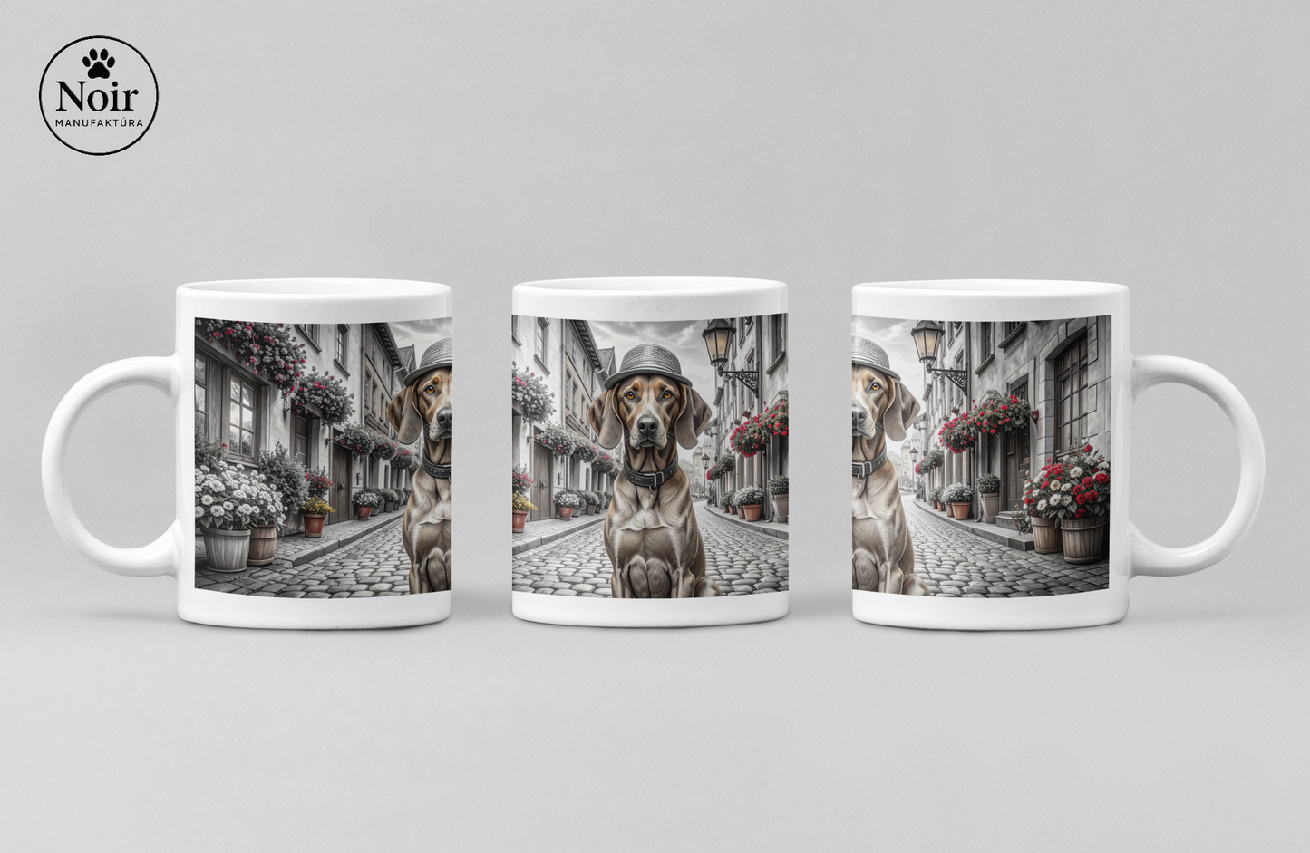 Vizsla "a városban" prémium bögre – 330 ml