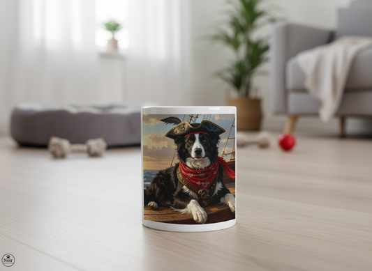 Border collie a kalóz bögre  – 330 ml
