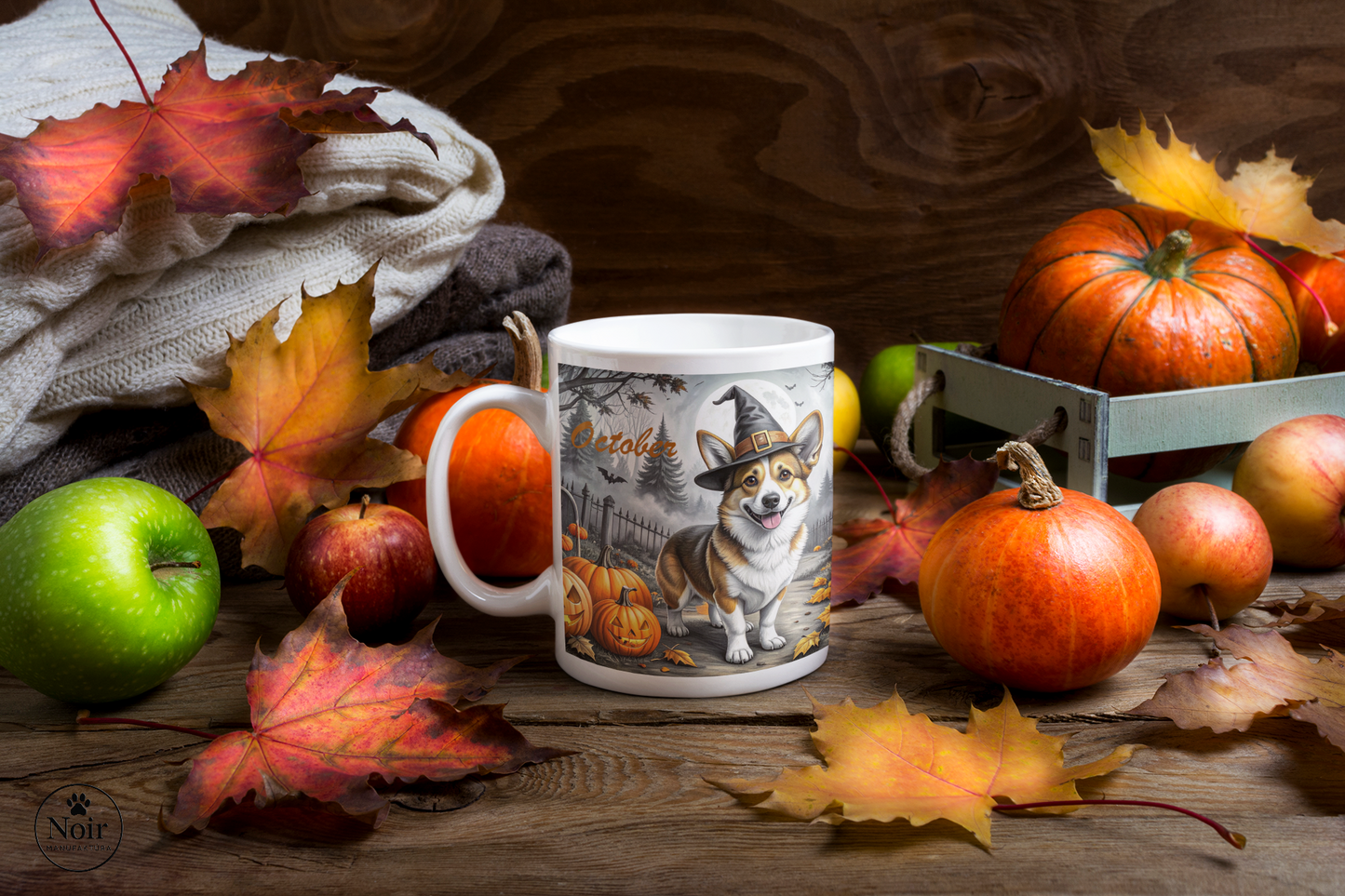 Corgi "limitált halloween" prémium bögre – 330 ml