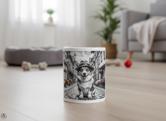 Corgi a városban bögre – 330 ml