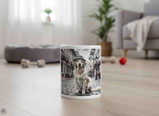 Golden retriever a városban 2. bögre – 330 ml