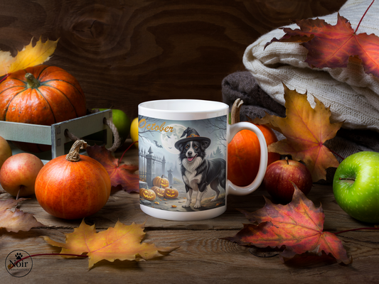 Border collie "limitált halloween" prémium bögre – 330 ml