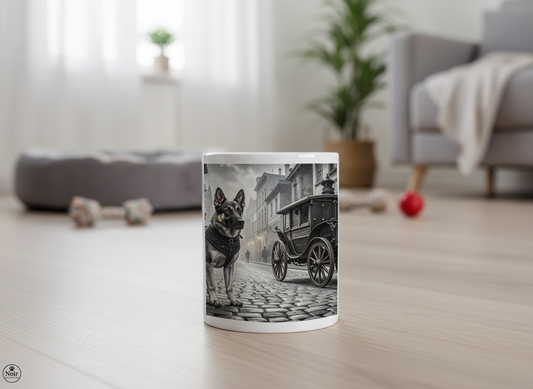 Németjuhász viktoriánus rendőrkutyás bögre  – 330 ml