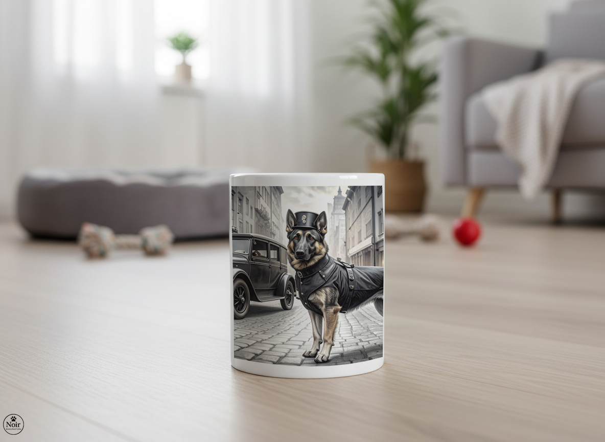 Németjuhász rendőr 1930-as évek bögre – 330 ml