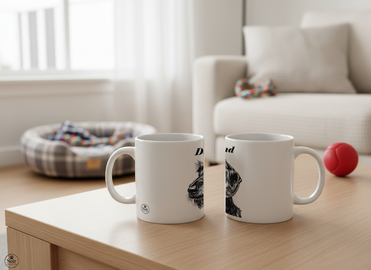 Tacskó szálkás portré bögre – 330 ml