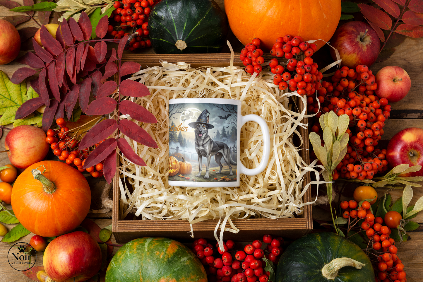 Németjuhász "limitált halloween" prémium bögre – 330 ml